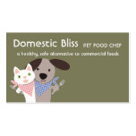 cat dog homemade pet food chef business cards business cards