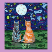 Cat Dreams BFF  friendship poster posters