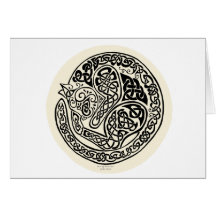 Cat Dreams Celtic Black Ivory Card