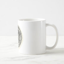 Cat Dreams Celtic Black Ivory Coffee Mugs