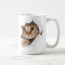 cat escaping! mugs