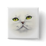 cat face pinback button