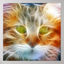 Cat Face Close up Poster