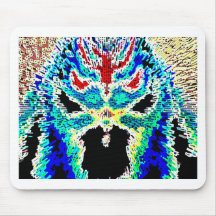 CAT faced Zombie - Graphic by Navin Joshi Mouse Pad