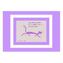 Cat - Feeding Time ACEO Haiku Art Trading Card Business Card