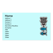 Cat + Fish = Bone Business Card Template