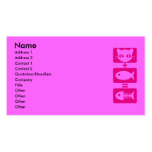 Cat + Fish = Bone Business Card Template
