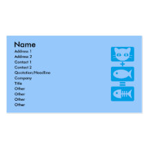 Cat + Fish = Bone Business Card Templates