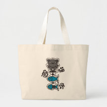 Cat + Fish = Bone Canvas Bags