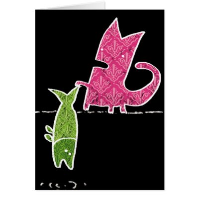 Cat+fish Cards by lukaluka