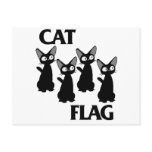 CAT FLAG 2 POST CARDS