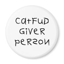 Cat Fud Giver Person Magnets