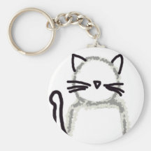 Cat Ghost Avatar Keychains