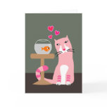 Cat & Goldfish Valentine Card