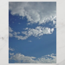 Cat-head shaped piece of sky between clouds flyer