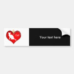 Cat Heart Beats Bumper Sticker