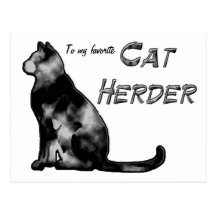 Cat Herder Postcard