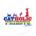Cat-Holic Priests Round Stickers