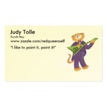 cat hot licks, Judy Tolle, Zazzle Rep., www.zaz... Business Card Template