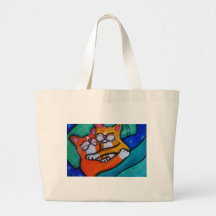Cat Hugs Canvas Bag