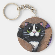 Cat in a Box Keychain