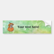 Cat in a Pumpkin Bumper Sticker
