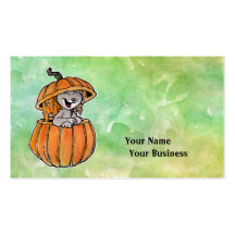 Cat in a Pumpkin Business Cards