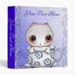 Cat in a Teacup Customizable Binder