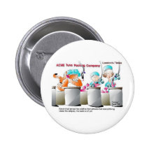 Cat In Fish Factory Funny Gifts & Collectibles Button