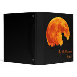 Cat in full orange moon Avery Binder