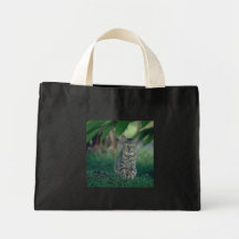 Cat in Garden Canvas Bag