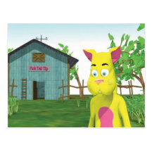 Cat in Milk Bucket Postcards