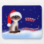 Cat in Santa Hat Mouse Mat