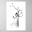 cat in star tree posters