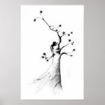 cat in star tree posters