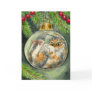 Cat in the Christmas ornament card
