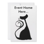 Cat In The Night Custom Invitation