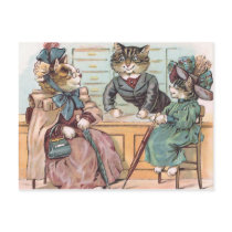 Cat Ladies Shopping Postcards