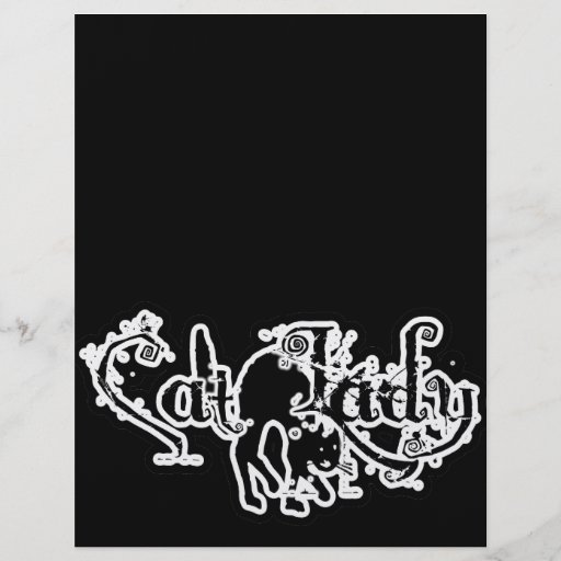 Cat Lady Black & White Flyer Design