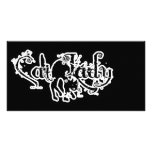 Cat Lady Black & White Photo Card Template