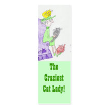 Cat Lady! Bookmarks! Business Card