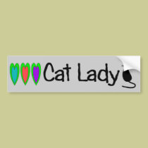 "Cat Lady" Bumper Sticker bumper stickers