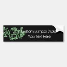 Cat Lady Green Bumper Sticker