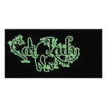 Cat Lady Green Photo Card