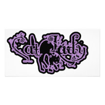 Cat Lady Purple Photo Card Template
