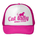 cat lady since 1998 hats