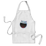 cat laughing aprons