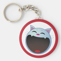 cat laughing key chains