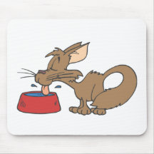 Cat Licking Bowl Mousemat