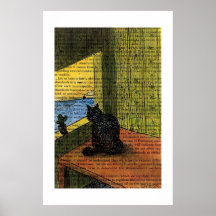 Cat Looking out of Window Posters